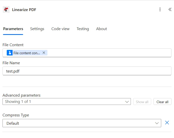 Linearize PDF in Power Automate | PDF4me
