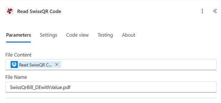 Read SwissQR Code in Power Automate | PDF4me