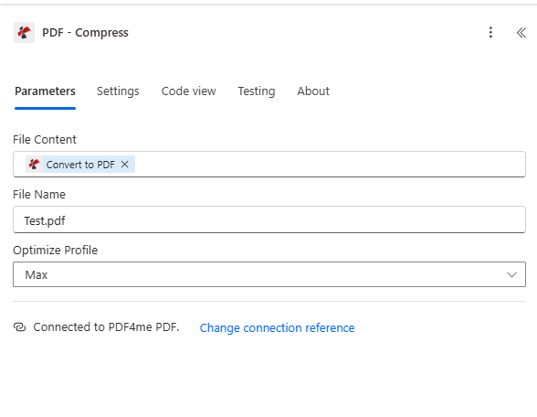 PDF - Create PdfA: File Content from Compress, Compliance PdfA1b, Allow Upgrade/Downgrade