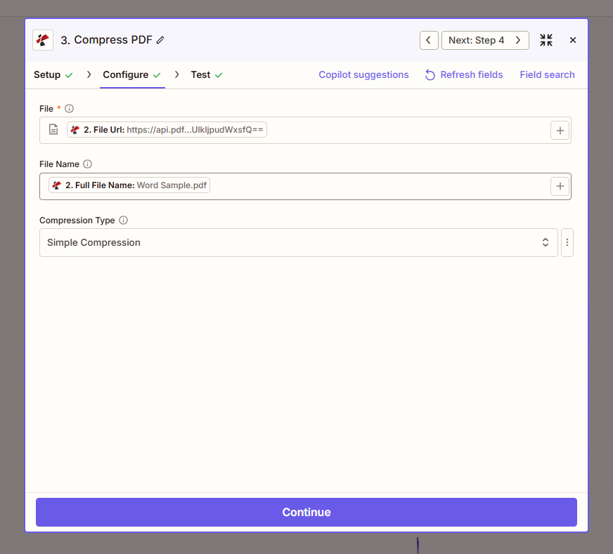 Compress PDF: File from Convert to PDF, Profile Max